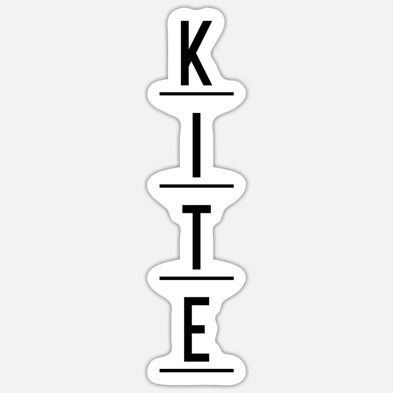 KITE - Sticker taille S (10 x 10 cm) - blanc mat