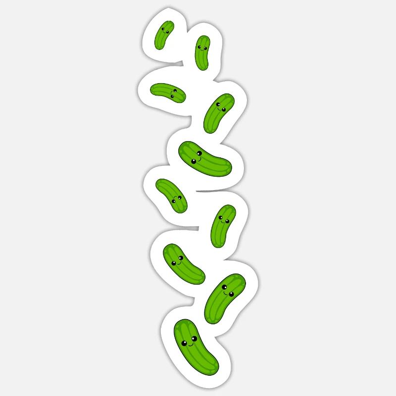 Cucumber Comic - Sticker size S (10 x 10 cm) - white matte