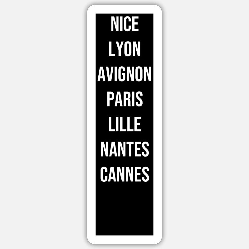 Français style vestimentaire - Sticker taille S (10 x 10 cm) - blanc mat