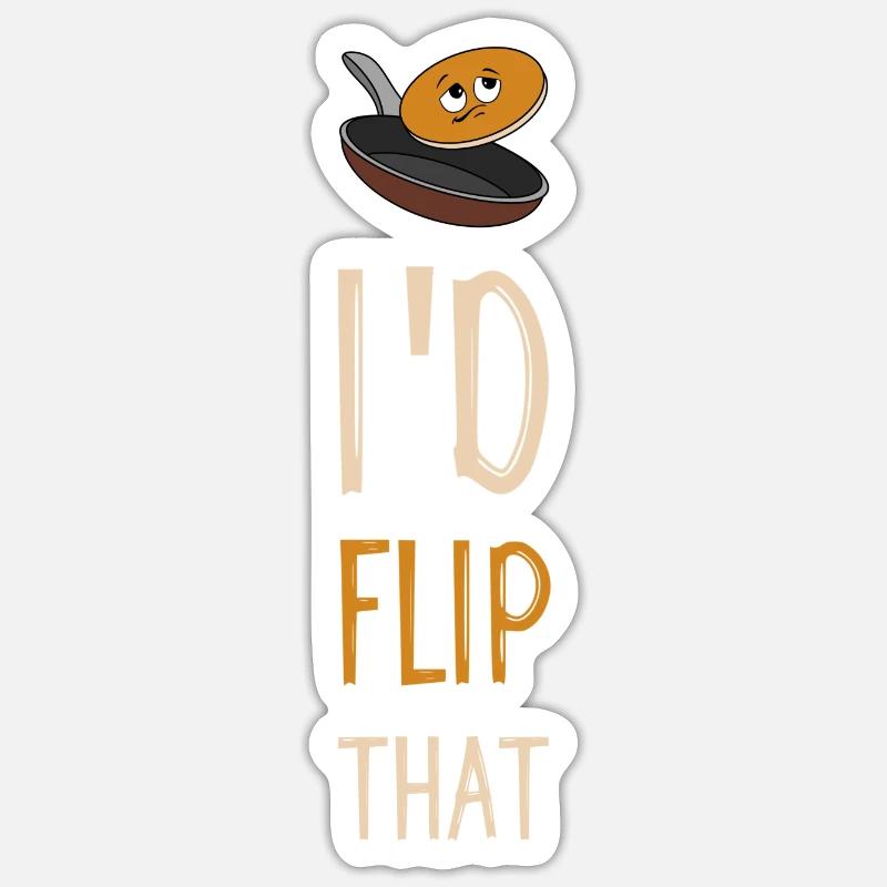 Pancakes Berlin Waffles Breakfast Gift Sticker size S (10 x 10 cm)