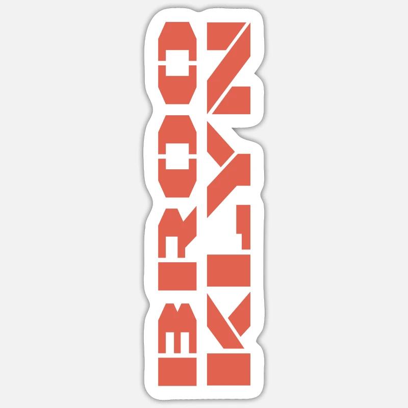 Brooklyn - Sticker size S (10 x 10 cm) - white matte