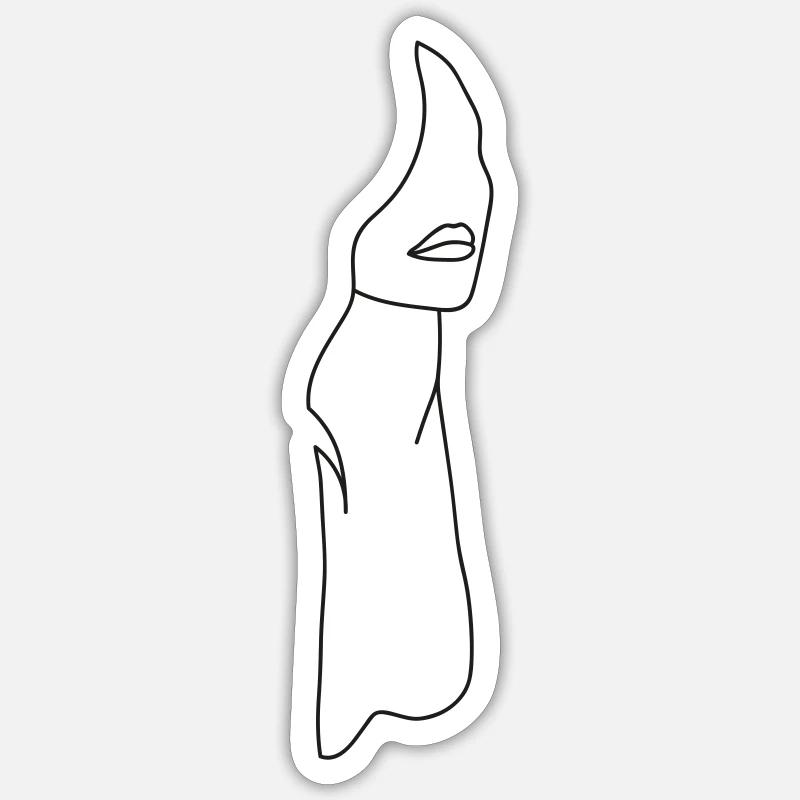Décolleté 1 - Sticker taille S (10 x 10 cm) - blanc mat