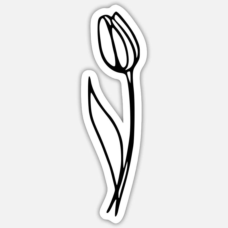 tulip - Sticker size S (10 x 10 cm) - white matte