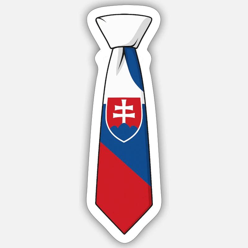 Cravate Slovénie – Conception du drapeau Sticker taille S (10 x 10 cm)