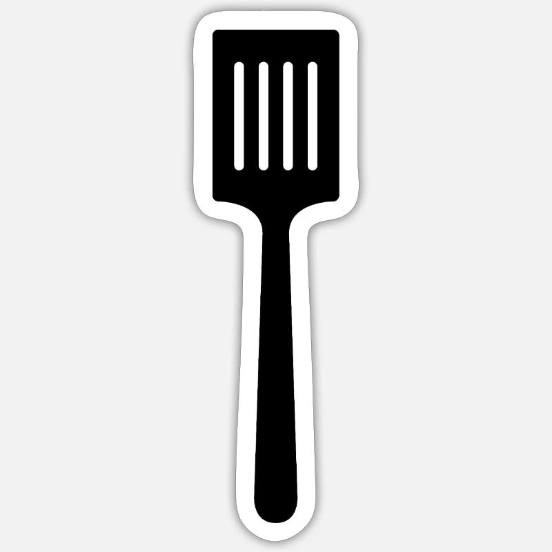 Spatule de cuisine - Sticker taille S (10 x 10 cm) - blanc mat