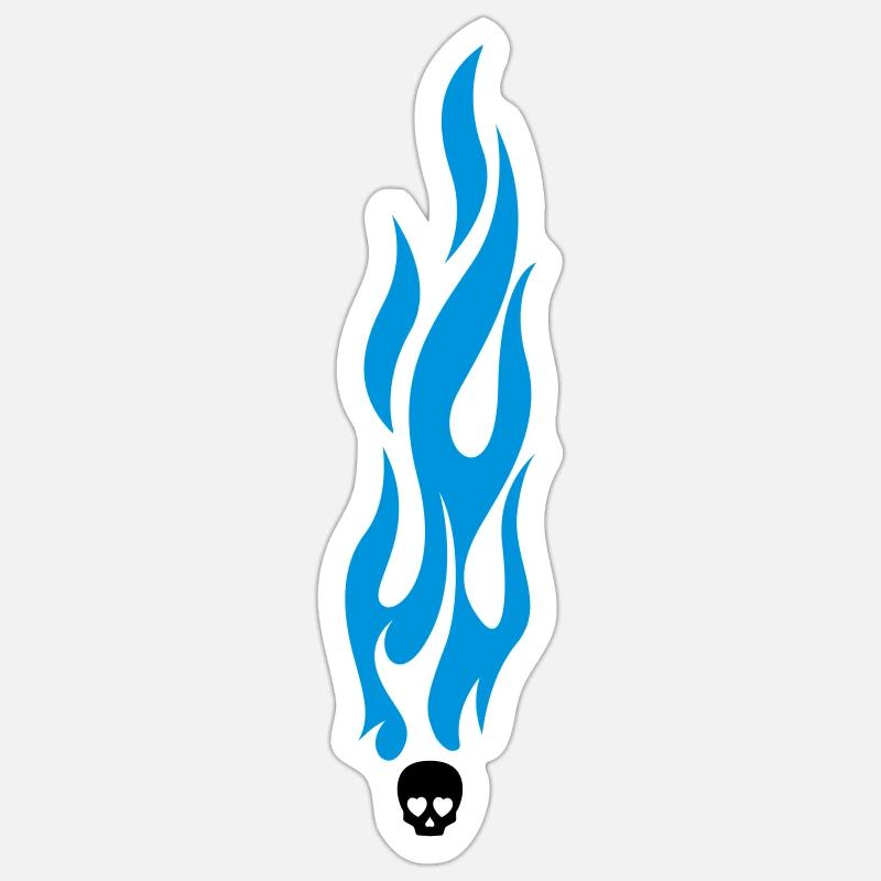 flammen - Sticker taille S (10 x 10 cm) - blanc mat