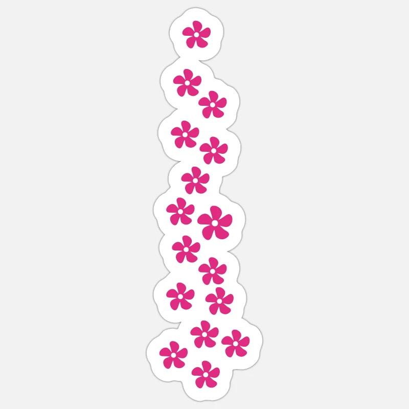 Blumen - Sticker Größe S (10 x 10 cm) - Mattweiß
