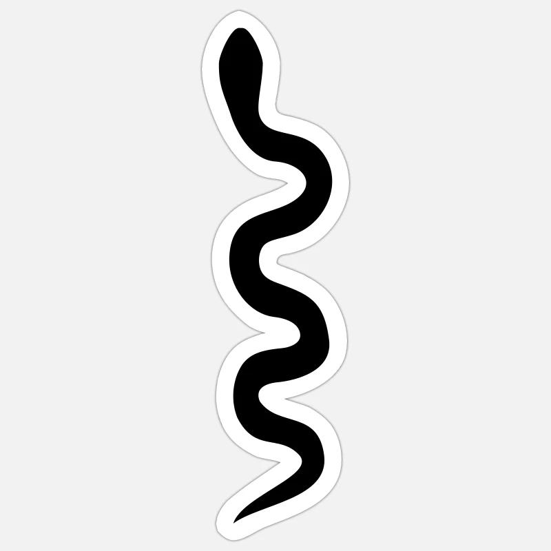 Snake | Snake 03 - Sticker size S (10 x 10 cm) - white matte