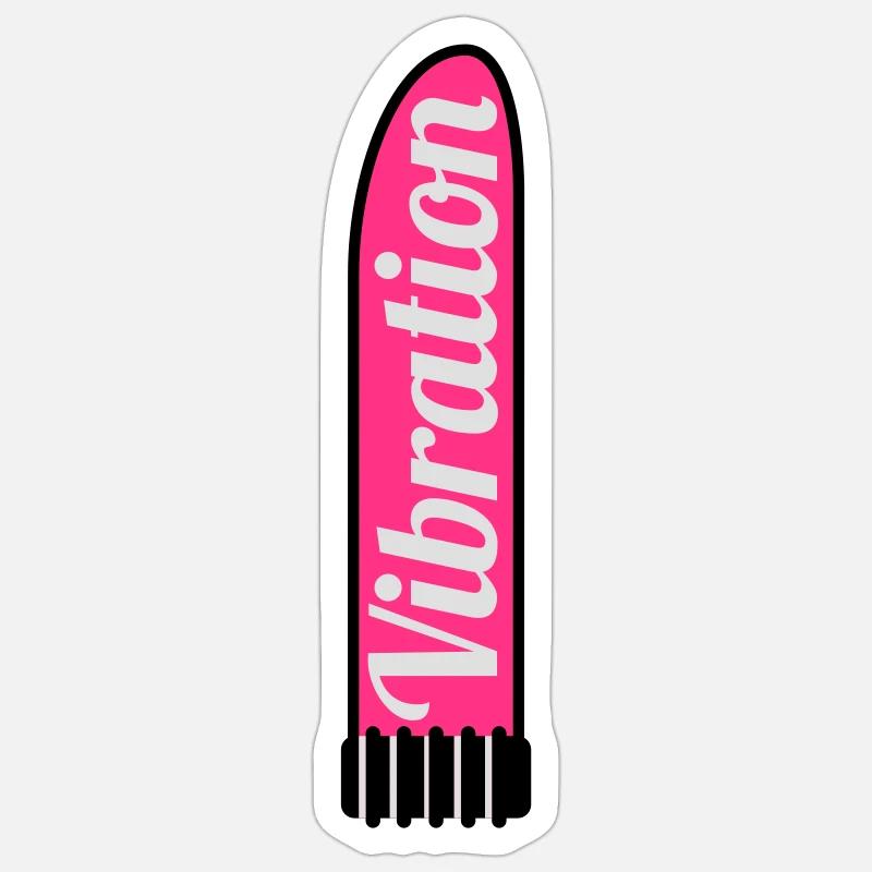 Vibration - Sticker Größe S (10 x 10 cm) - Mattweiß