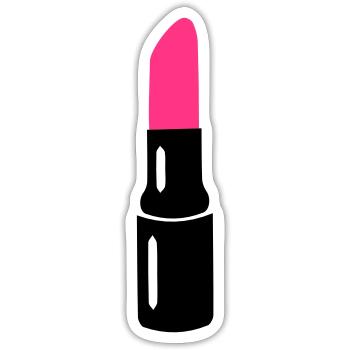 lipstick - Sticker Größe S (10 x 10 cm) - Mattweiß - Vorne