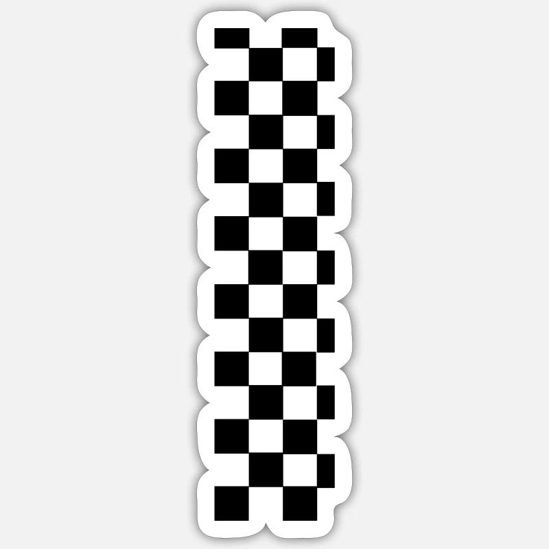 Checkerboard pattern - Sticker size S (10 x 10 cm) - white matte