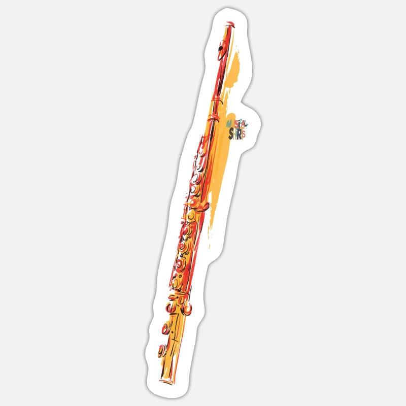 Querflöte Sticker Größe S (10 x 10 cm)