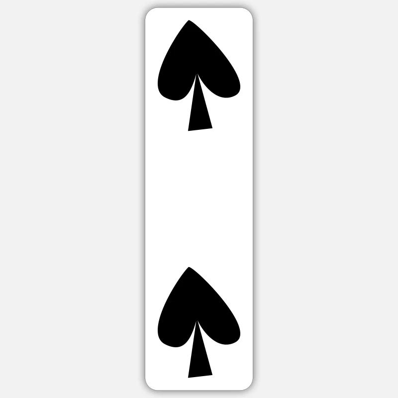Deux de piques vectorielles Sticker taille S (10 x 10 cm)