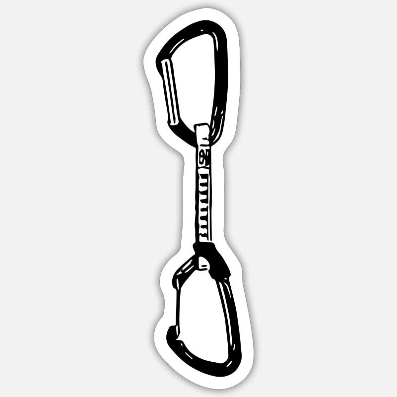 Carabiner - Sticker size S (10 x 10 cm) - white matte