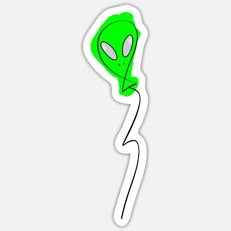alien - Sticker size S (10 x 10 cm) - white matte