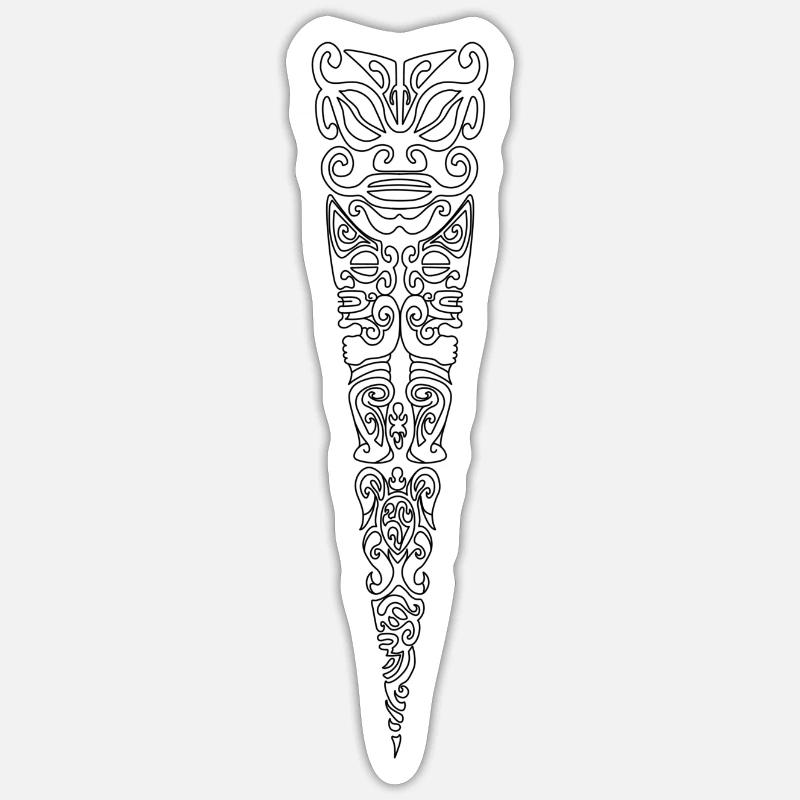 Maori2 White - Sticker size S (10 x 10 cm) - white matte