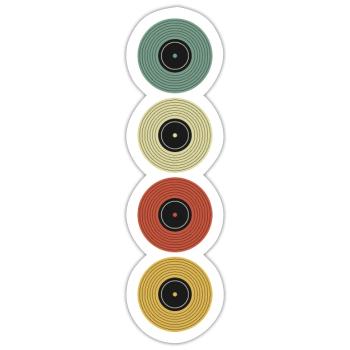 Vintage Retro Vinyl - Sticker Größe S (10 x 10 cm) - Mattweiß - Vorne