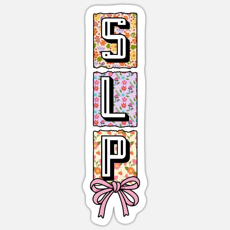 SLP Speech Language Pathology Speech Therapist - Sticker size S (10 x 10 cm) - white matte