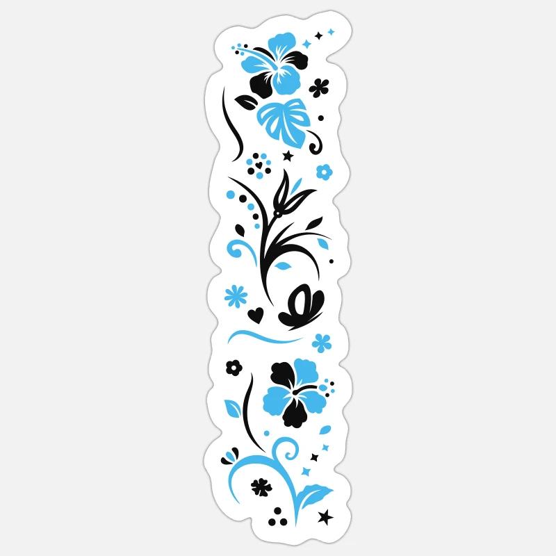 SPRING FRÜHLINGS BLÜMCHEN - Sticker Größe S (10 x 10 cm) - Mattweiß