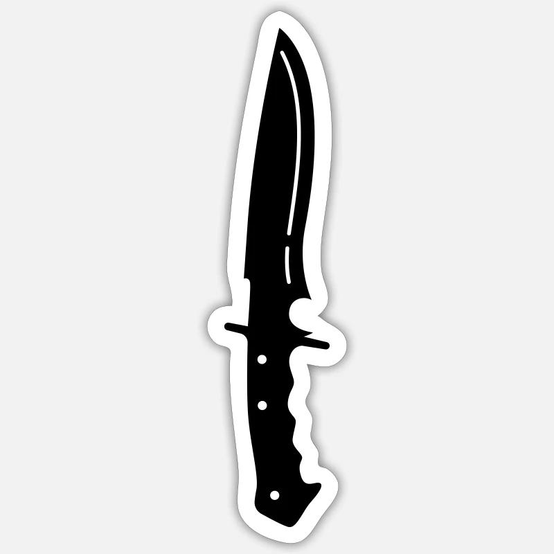 Knife icon - Sticker size S (10 x 10 cm) - white matte