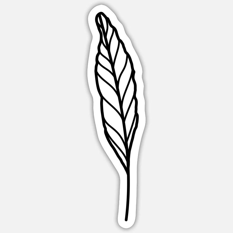 blad Sticker størrelse S (10 x 10 cm)
