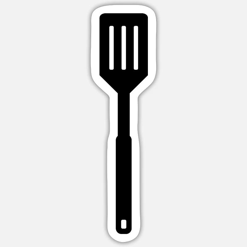 Spatule de cuisine - Sticker taille S (10 x 10 cm) - blanc mat