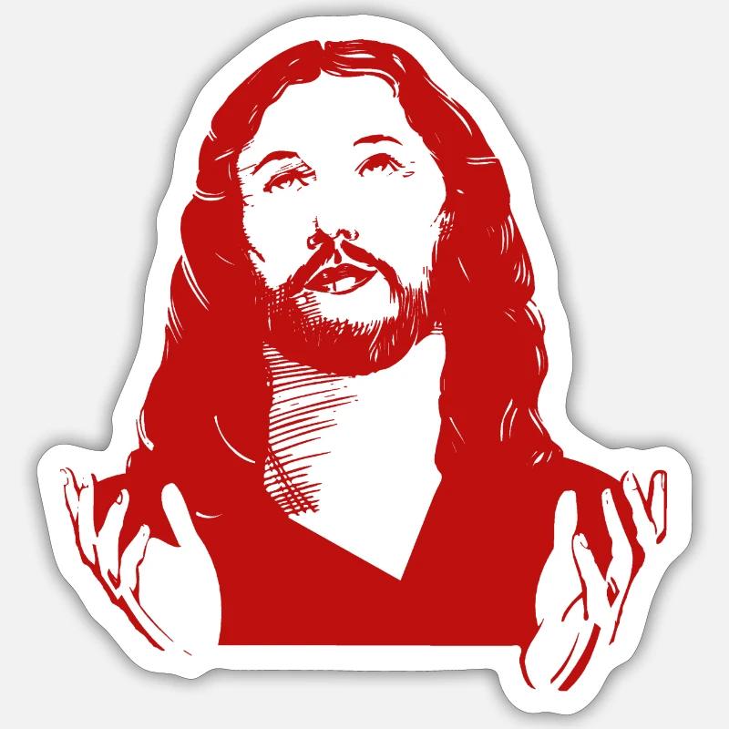 Jesus - Sticker Größe S (10 x 10 cm) - Mattweiß