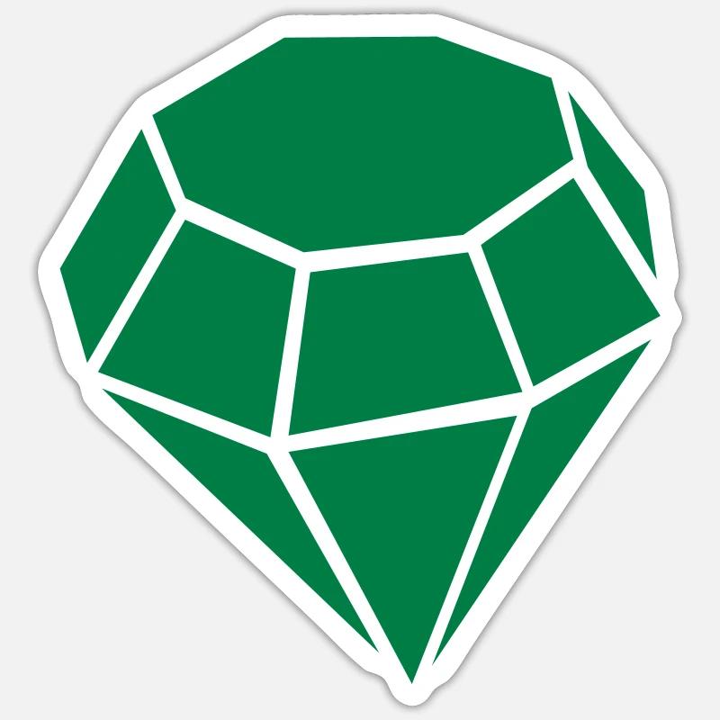 Diamant - Sticker taille S (10 x 10 cm) - blanc mat