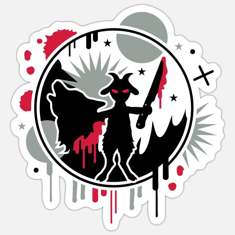 Der Wolf und das 7.Geisslein Sticker Größe S (10 x 10 cm)