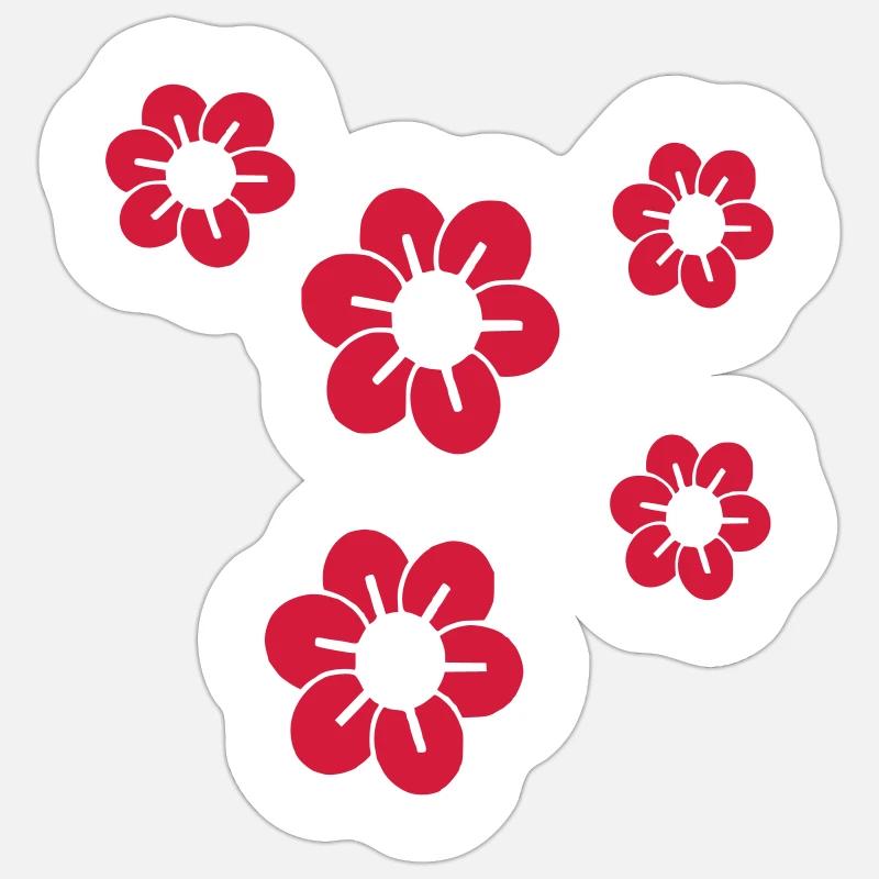 Blüten/ Blumen Sticker Größe S (10 x 10 cm)