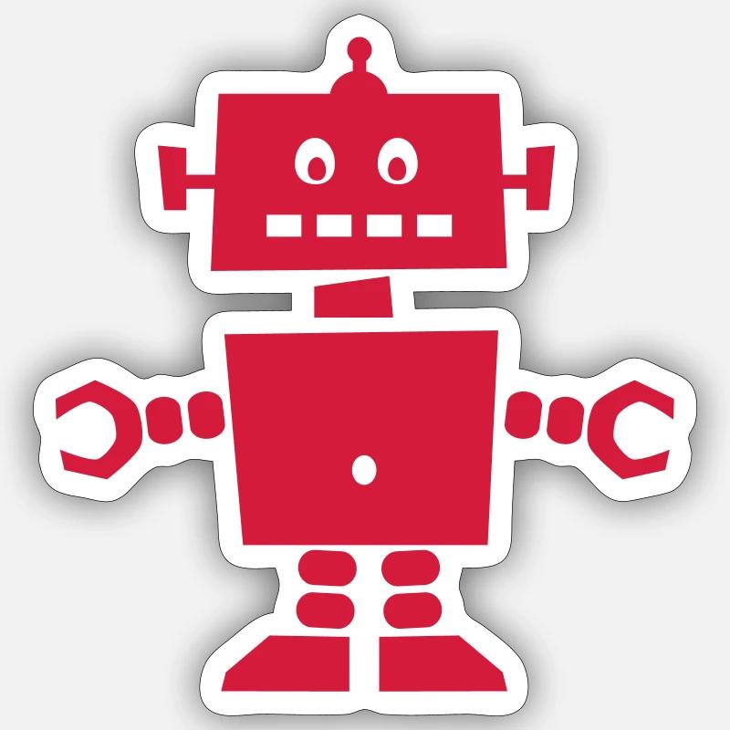 Roboter Sticker Größe S (10 x 10 cm)