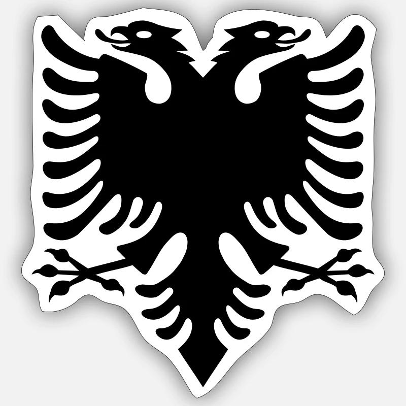 Albania - Sticker formato S (10 x 10 cm) - bianco opaco