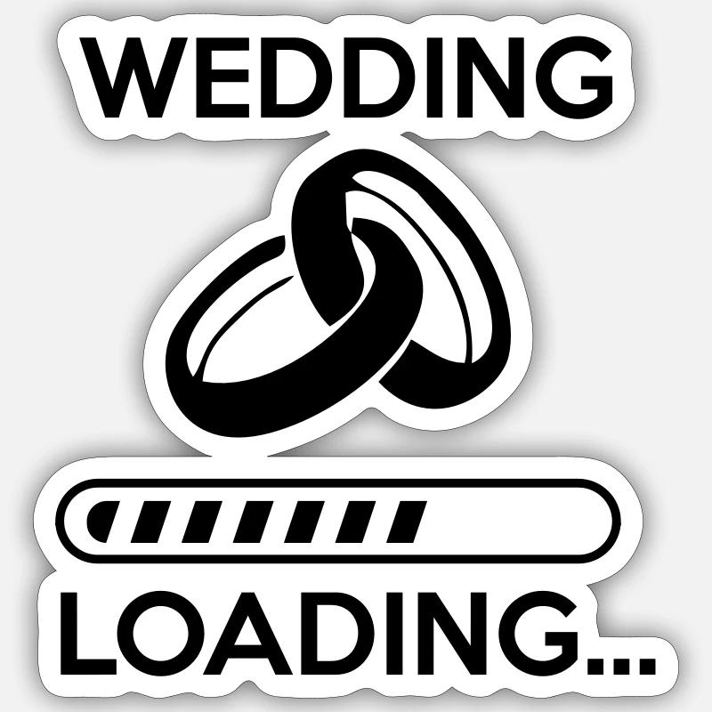 wedding loading - Stag do - hen party Sticker size S (10 x 10 cm)
