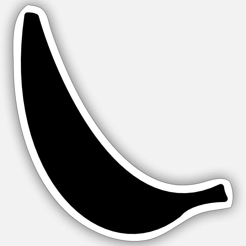 Banane - Sticker Größe S (10 x 10 cm) - Mattweiß