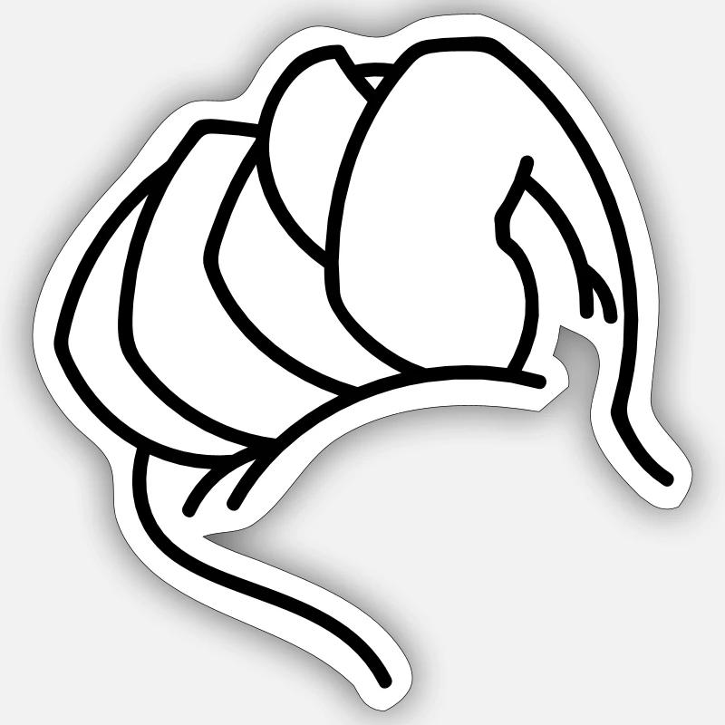 Faust mit Daumen - Sticker Größe S (10 x 10 cm) - Mattweiß