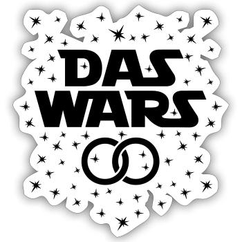 04 Das Wars JGA Eheringe Ringe ewige Liebe - Sticker Größe S (10 x 10 cm) - Mattweiß - Vorne