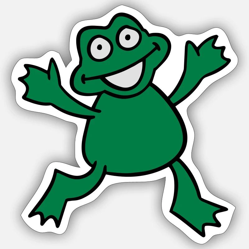frog - Sticker size S (10 x 10 cm) - white matte