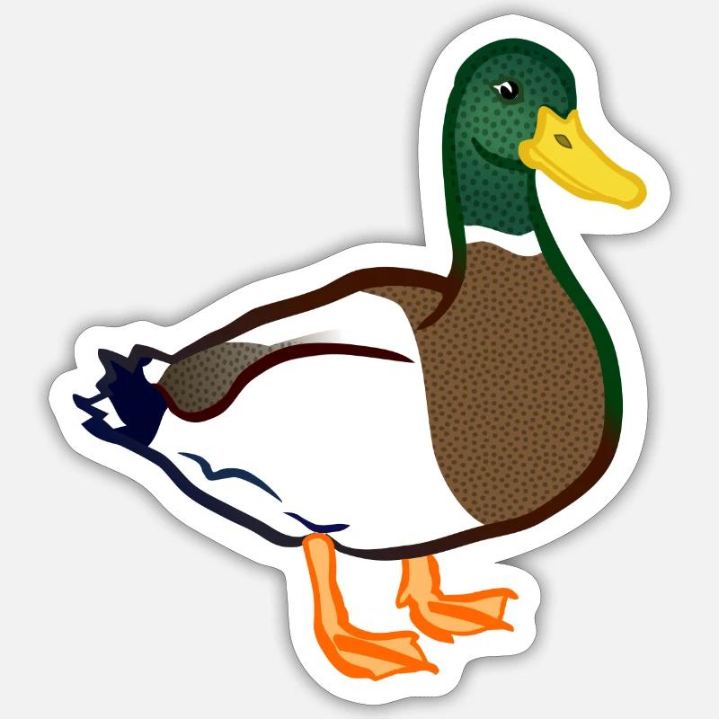 duck117 - Sticker taille S (10 x 10 cm) - blanc mat