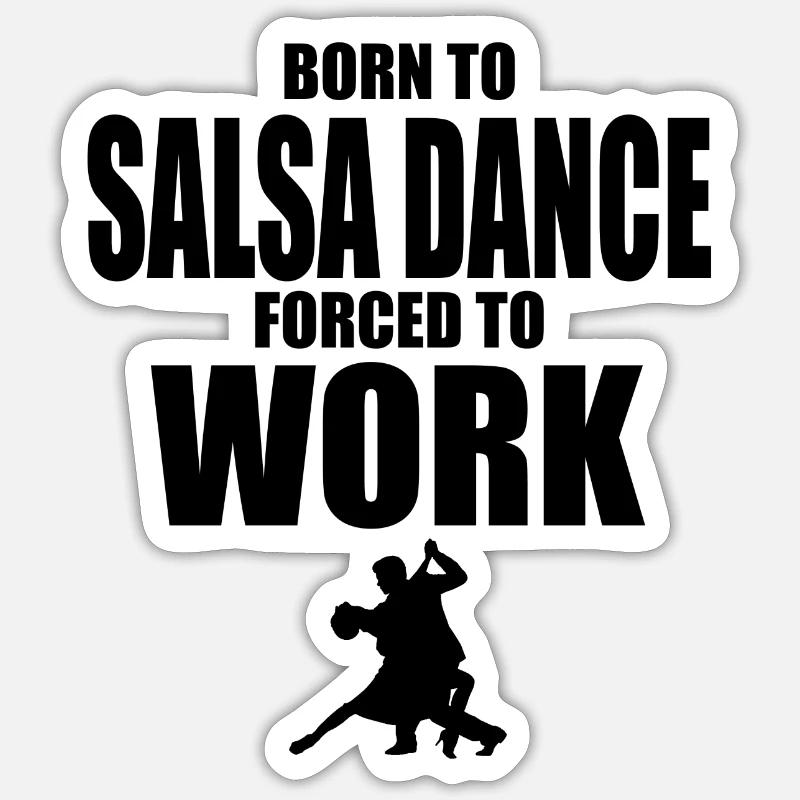 Salsa dancing - Sticker size S (10 x 10 cm) - white matte