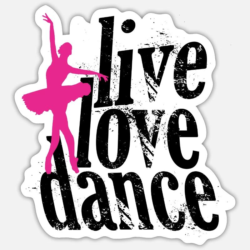 DANCE - Sticker size S (10 x 10 cm) - white matte