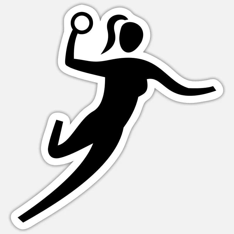 WOMEN'S HANDBALL icon - Sticker size S (10 x 10 cm) - white matte