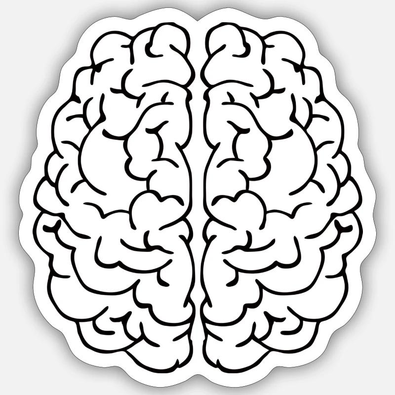 Brain comic Sticker size S (10 x 10 cm)