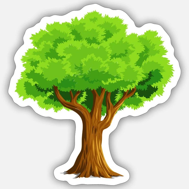 tree - Sticker size S (10 x 10 cm) - white matte