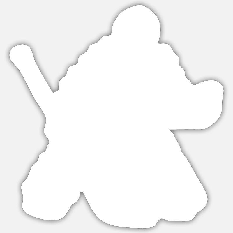 Gardien de but Lingo - version grunge de texte - Sticker taille S (10 x 10 cm) - blanc mat