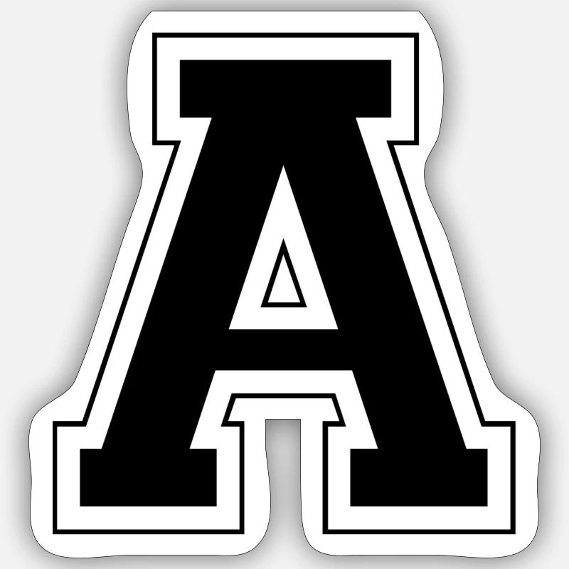 Letter A - Sticker size S (10 x 10 cm) - white matte