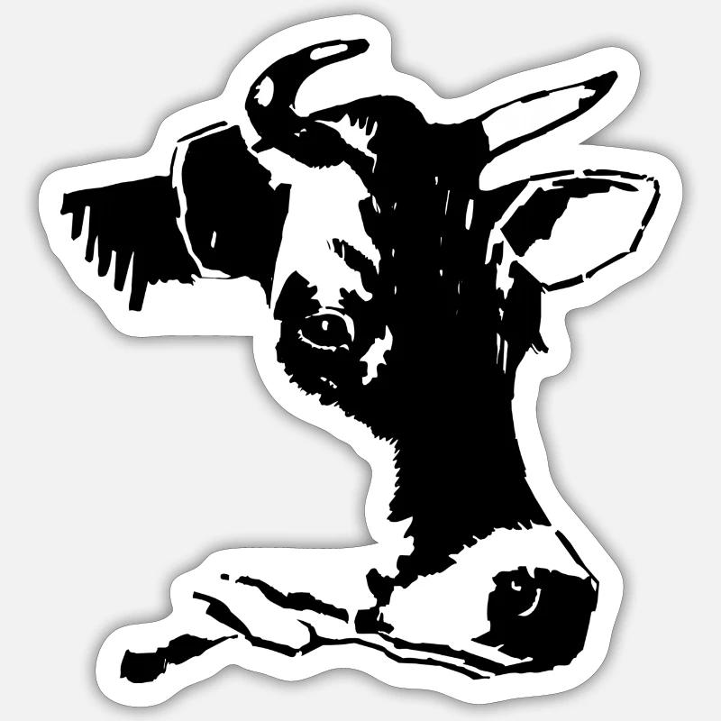 La vache Sticker taille S (10 x 10 cm)