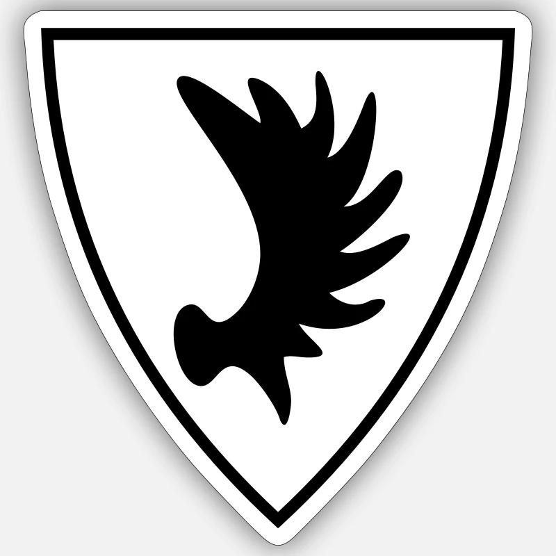 Ostpreußen Elchschaufel Wappen - Sticker Größe S (10 x 10 cm) - Mattweiß