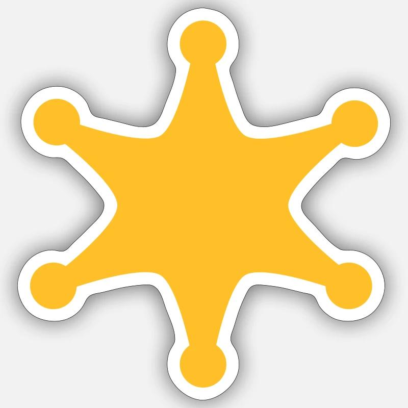 2541614 15815532 sheriff - Sticker size S (10 x 10 cm) - white matte