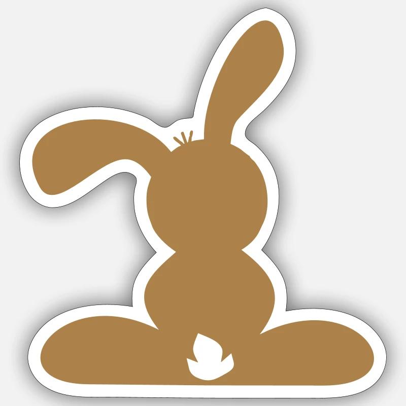 Rabbit - Sticker size S (10 x 10 cm) - white matte