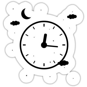 Clock - Sticker size S (10 x 10 cm) - white matte - Front